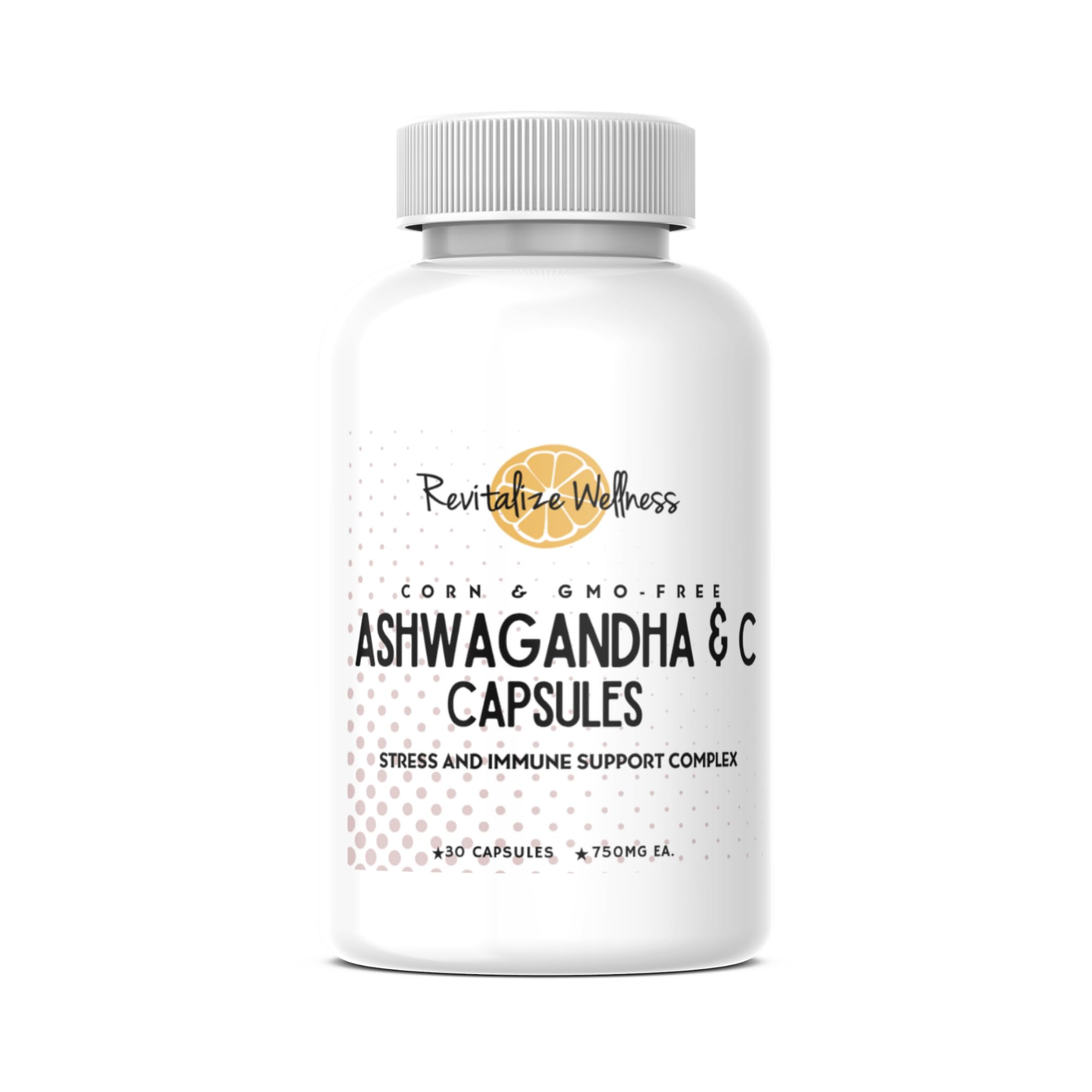 Revitalize Wellness Ashwagandha + Vitamin C Capsules | Stress and Immune Support Complex | with 550 mg Ashwagandha and 200 mg Vitamin C per Serving | 30 Servings Revitalize Wellness buy supplements canada