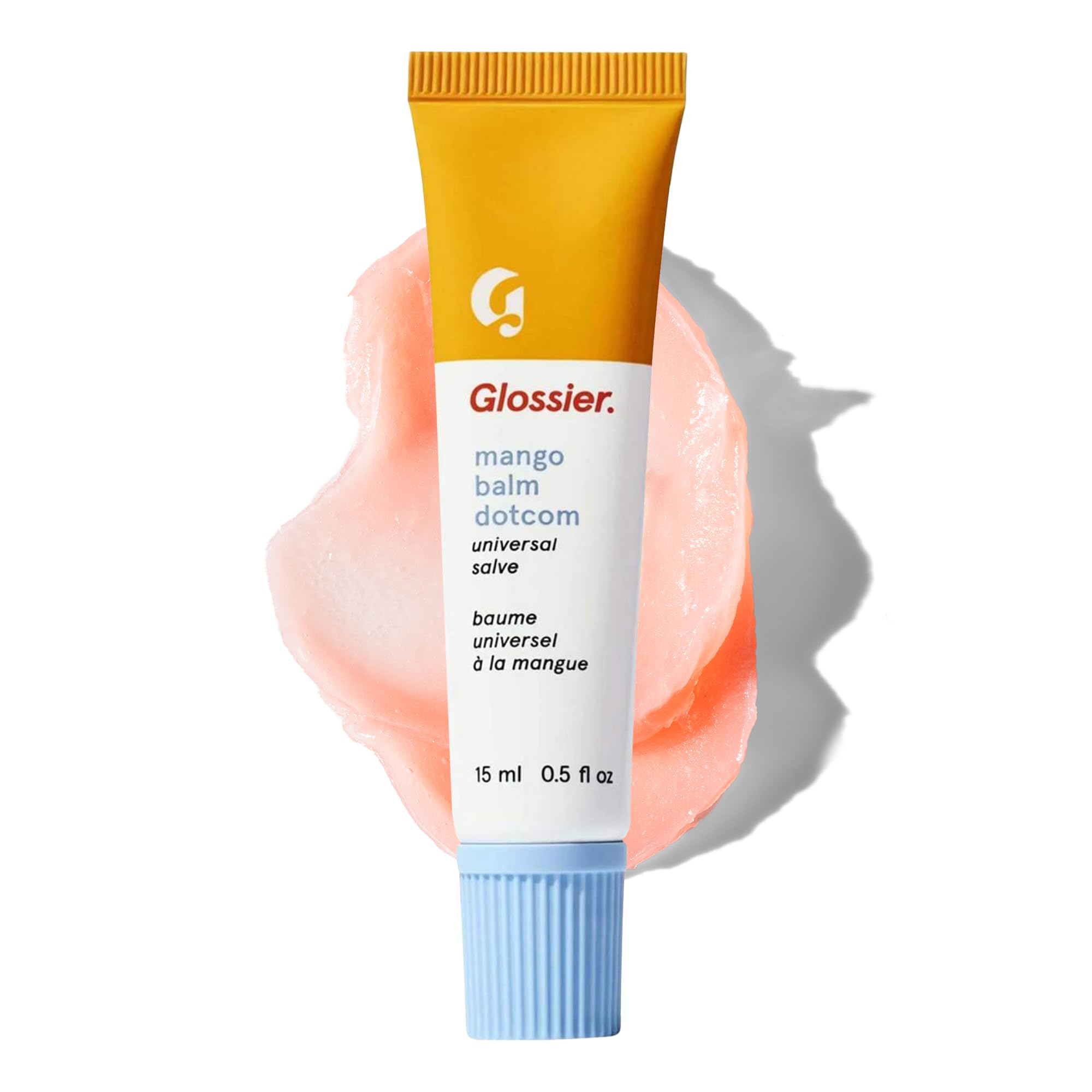 Glossier Balm Dotcom Hydrating Tinted Lip Balm - Universal Salve, Up to 12Hr Moisture for Dry Lips, Cuticles & Skin - Lanolin, Beeswax & Castor Oil - Mango, Tropical Peach Tint, 15ml Glossier buy supplements canada