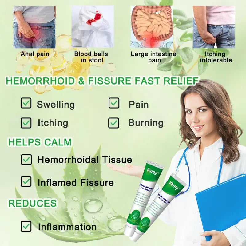 vamy Herbal Hemorrhoid Cream, Hemorrhoid Treatment and Hemorrhoids Cream with Lidocaine 4% and Phenylephrine HCI for Fast Relief of Pain, Swelling, Itching, Burning, Hemorrhoidal Treatment. 2 pc vamy buy supplements canada