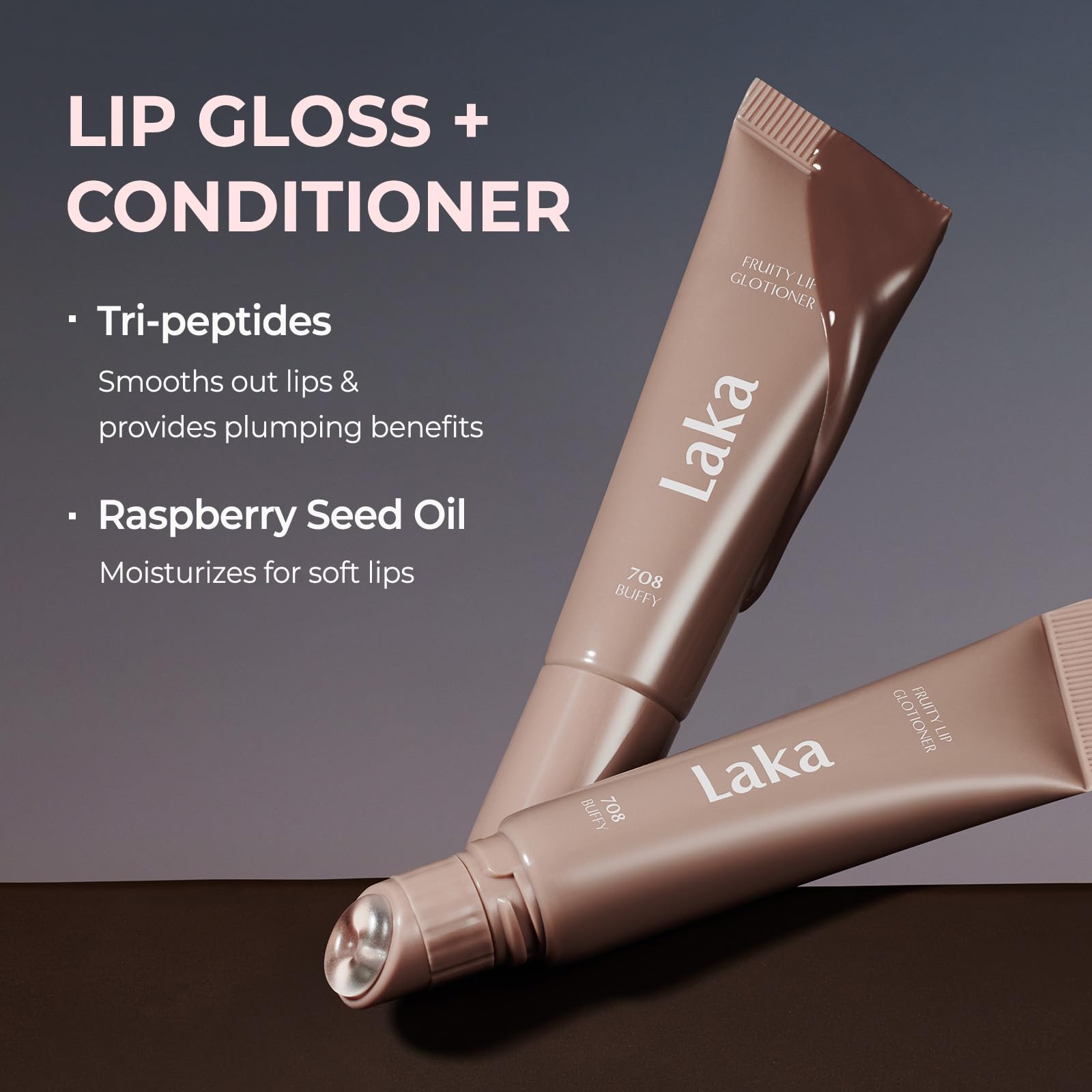 Laka Fruity Lip Glotioner, 10ml/0.33 fl.oz, Lip Gloss with High Shine Vivid Colors, Jelly tip for Hygienic & Easy Application, K-Beauty (#703 Apri) Laka buy supplements canada