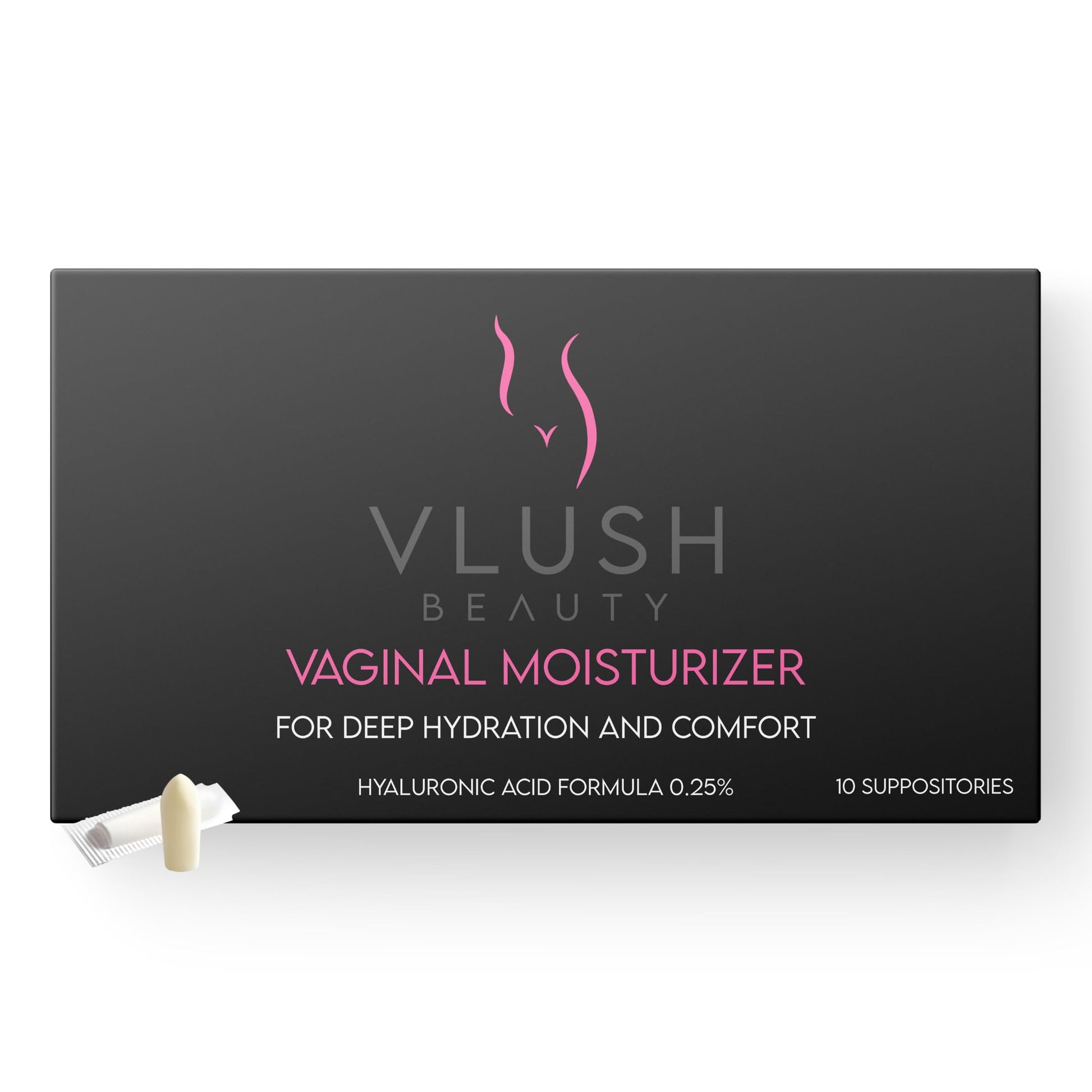 VLUSH Vaginal Moisturizer Suppositories - Deep Hydration with Hyaluronic Acid for Vaginal Dryness, Menopause Support & Daily Comfort, Made in FDA Registered Facility - Hormone-Free (10 Count) VLUSH buy supplements canada