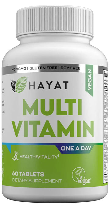 HAYAT Vitamins Vegan Natural Multivitamin, Daily Vitamins with Vitamin A, C, D, E, B1, B2, B3, B6, B12, Biotin, Zinc and More, 2 Month Supply, All Natural HAYAT buy supplements canada