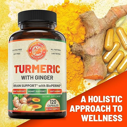 Organic Turmeric Curcumin with Ginger and Black Pepper for Max Absorption WHOLE WORLD WELLNESS buy supplements canada