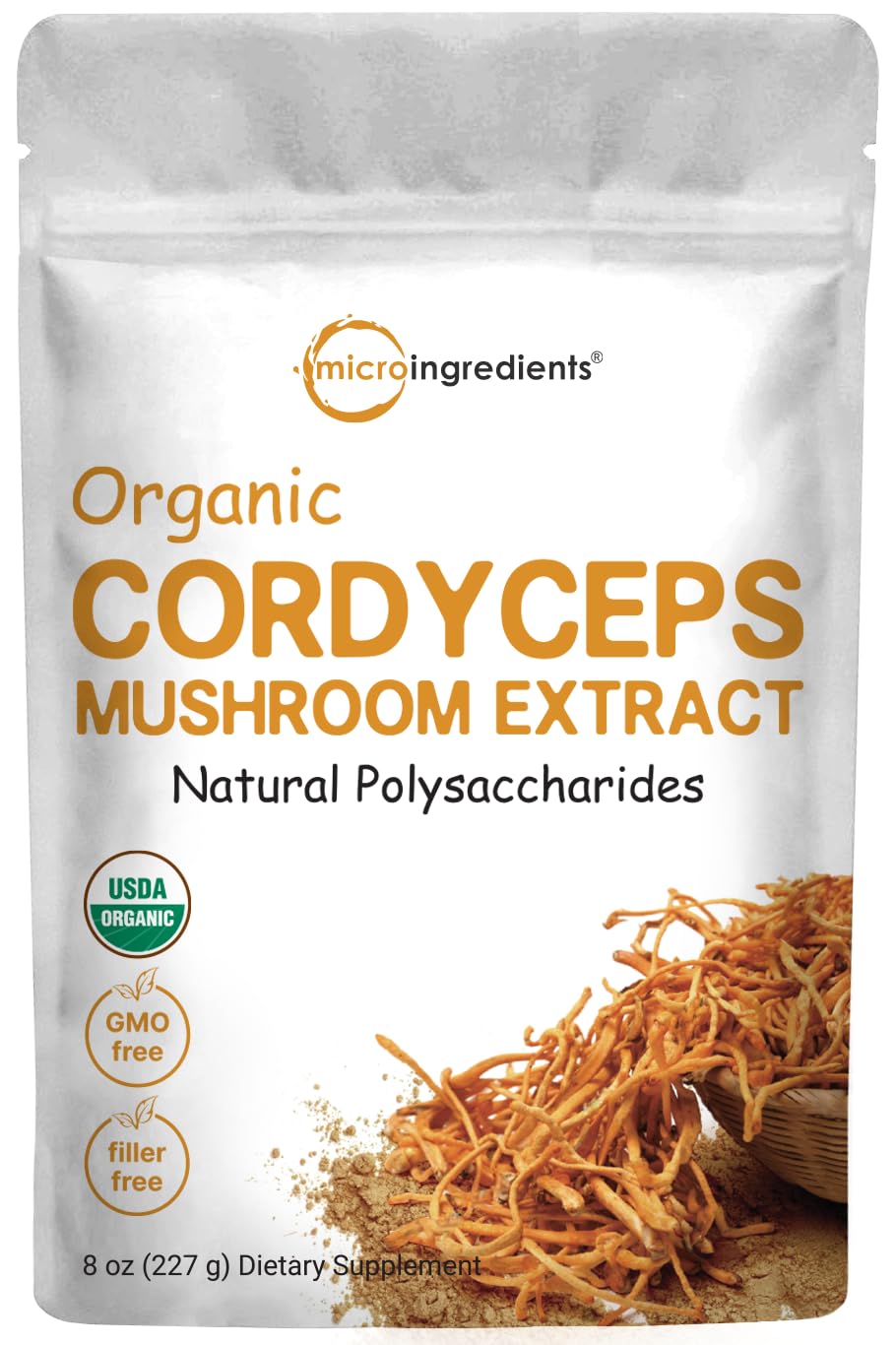 Organic Cordyceps Mushroom Extract Powder, 8 Ounces | Sustainably US Grown Micro Ingredients buy supplements canada