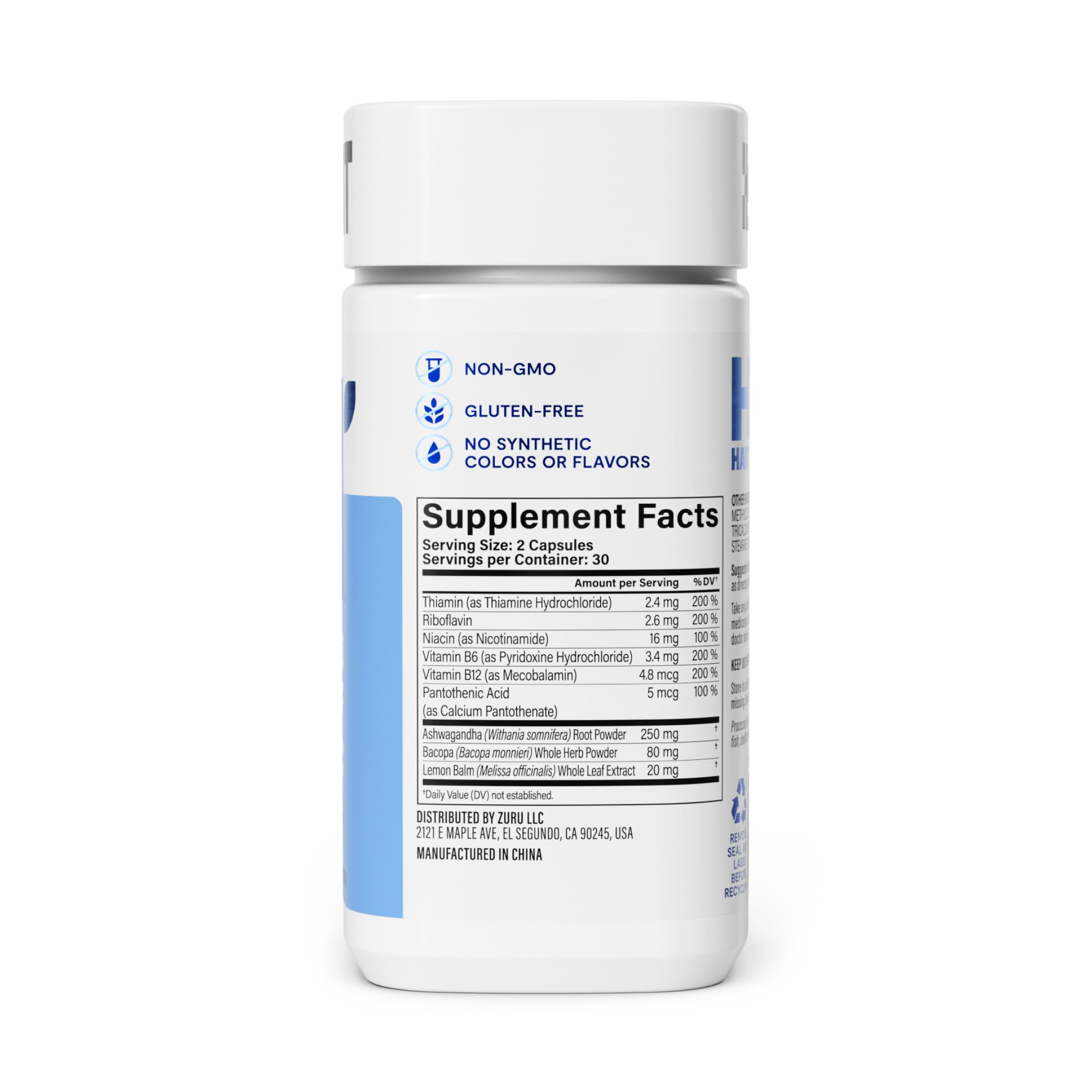 Habit Stress Relief Supplement (60 Capsules) - New Look, Supports Relaxation & Mood Balance, Vitamin B, Adaptogens, Lemon Balm, Calming, Vegan, Non-GMO (1 Pack) H' Habit buy supplements canada