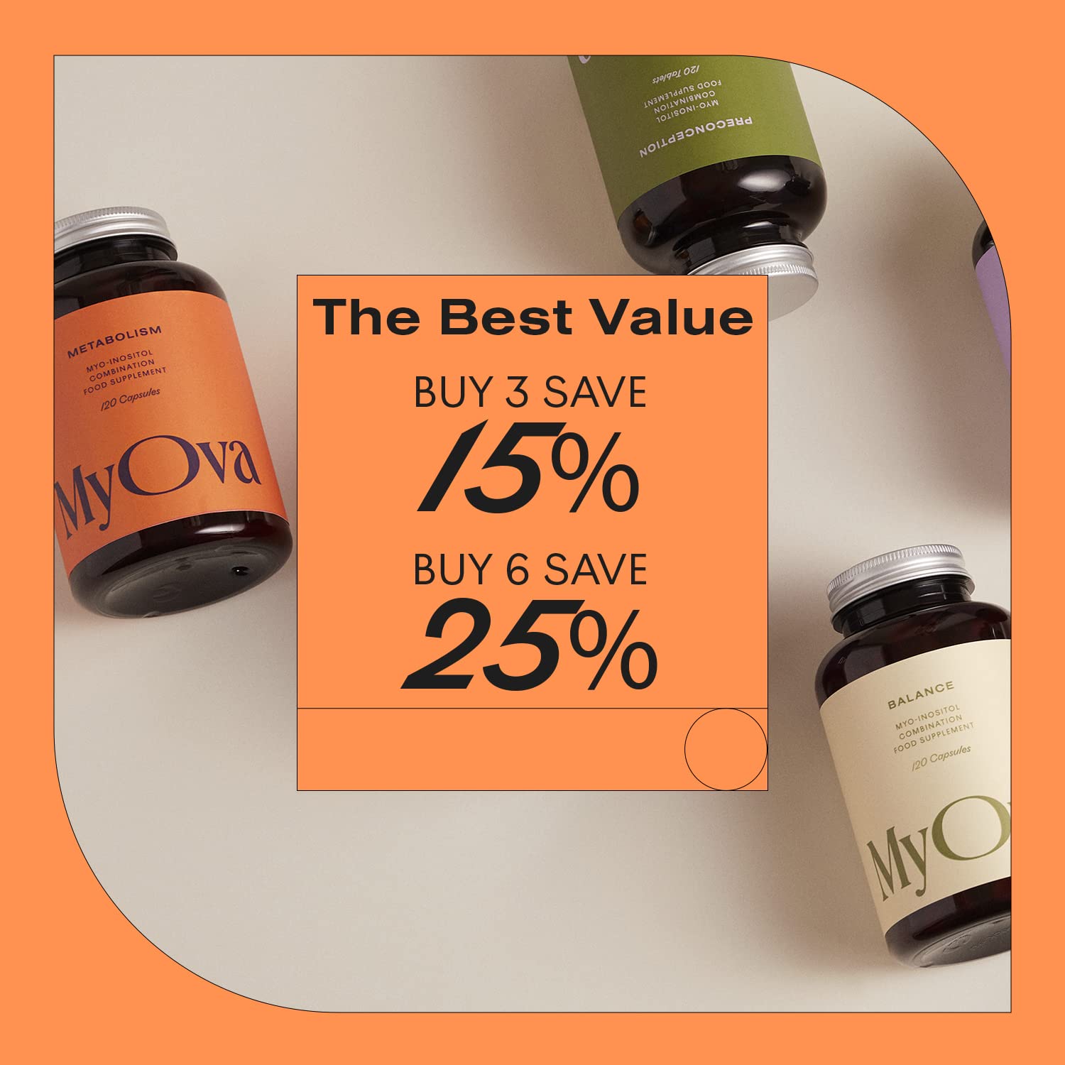 MyOva Metabolism PCOS Supplement - 120 capsules, 30-Day Supply - 2000mg MyOva buy supplements canada