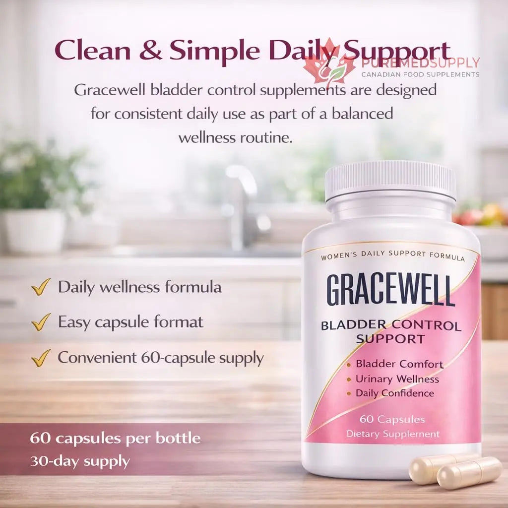 DXWXH Gracewell Bladder Wellness Supplement for Women & Men, Herbal Support with Asian Ginseng, Chinese Yam, Chinese Peony, Urinary Tract Health Formula, 60 Capsules (1) DXWXH buy supplements canada