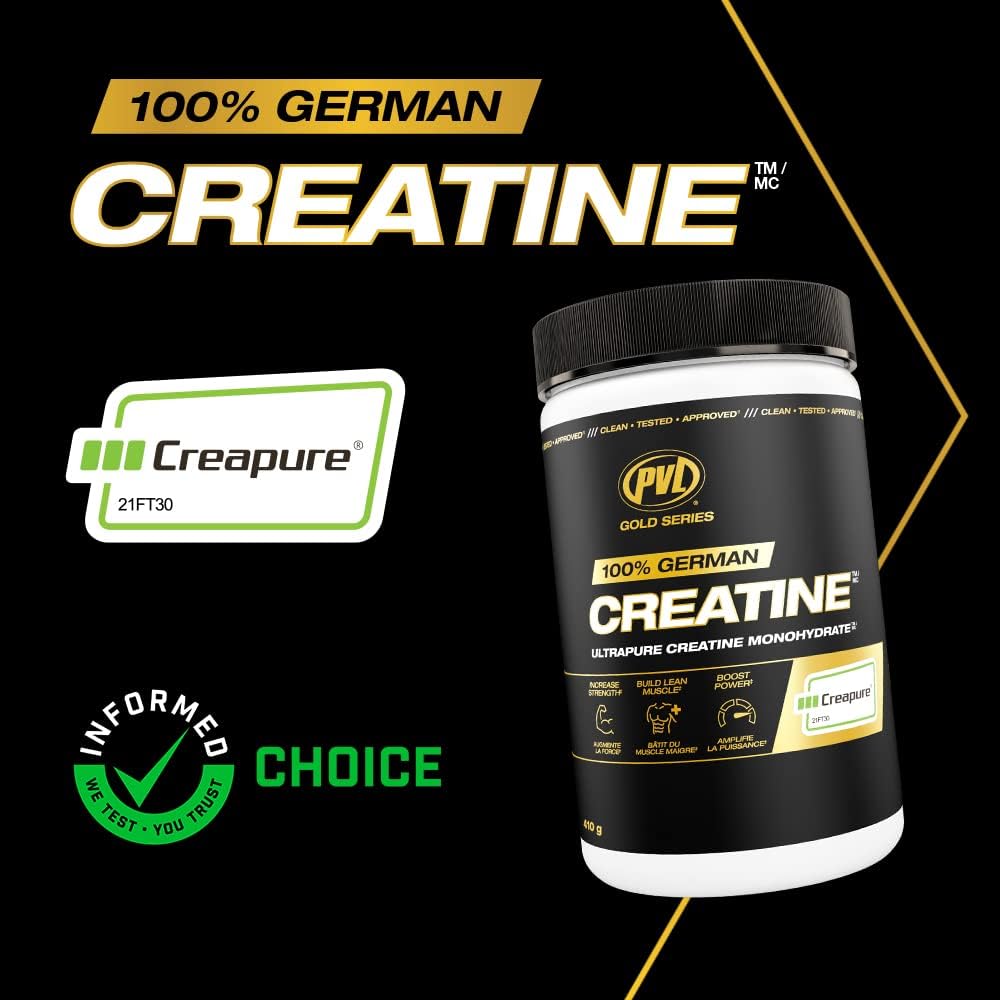 PVL Creapure Creatine – 100% Pure German Creatine Monohydrate Powder-Pharmaceutical Grade Muscle Building Supplement for Strength Training, Pre Workout & Post Workout Protein Support–410g 82 Servings PVL buy supplements canada