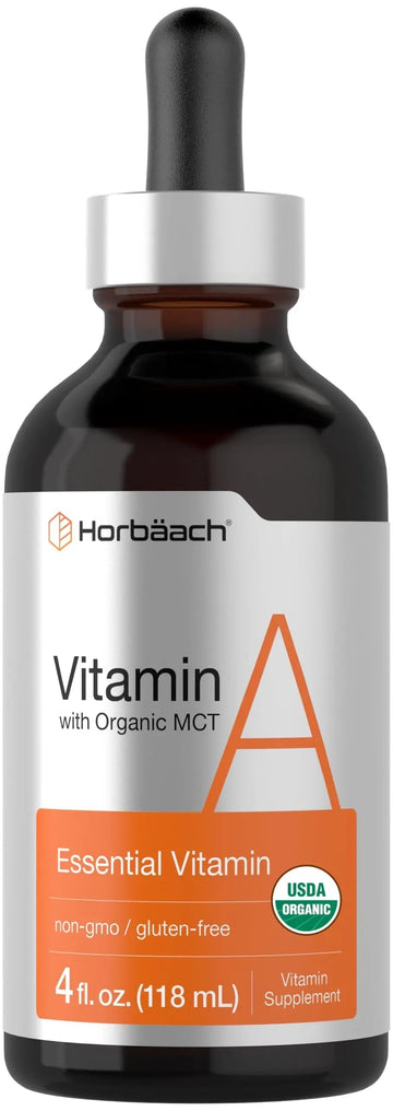 Horbäach Vitamin A Liquid | 4 fl oz | Supplement with Organic Fractionated Coconut Oil | Non-GMO, Gluten Free Horbäach buy supplements canada