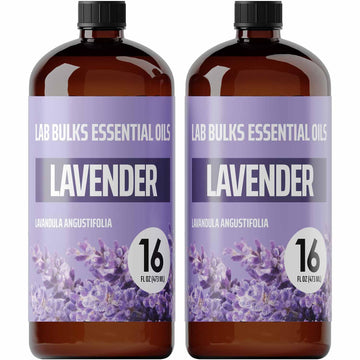 LAB BULKS ESSENTIAL OIL - Lavender Oil 16 Ounce Bottle for Diffusers, Home Care, Candles, Aromatherapy LAB BULKS ESSENTIAL OIL buy supplements canada