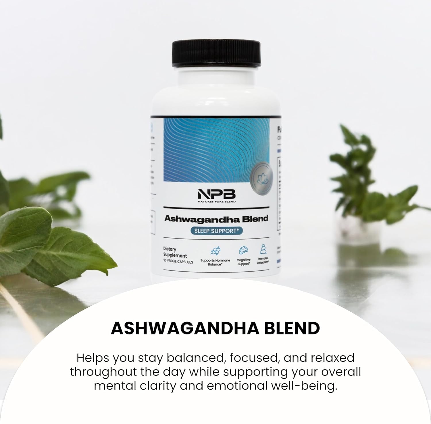 Nature's Pure Blend Ashwagandha Supplements – Organic Ashwagandha Root & Extract for Women and Men – Stress Relief, Sleep, and Mood Support – Athletic Performance & Focus Support – 60 Vegan Capsules Nature's Pure Blend buy supplements canada