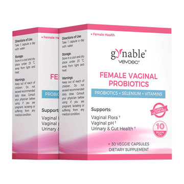 Gynable Vaginal Probiotics for Women Odor & Itch Support, Urinary | pH Balance, Female Probiotics 10 Billion CFU Lactobacillus Probiotics Blend,Selenium-Vitamin C/E/D3 Promote Immune Health,60 Count Vevoec buy supplements canada