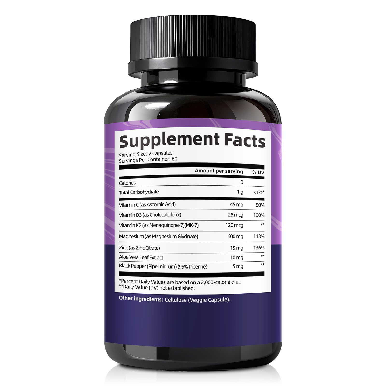 Magnesium Glycinate 600mg Vitamin D3 K2 Supplement with Vitamin C, Zinc, & Aloe Vera - Bone Support, Energy & Mood Manage & Sleep Health for Men & Women, Non-GMO, Vegan, 120 Capsules Femmetra buy supplements canada