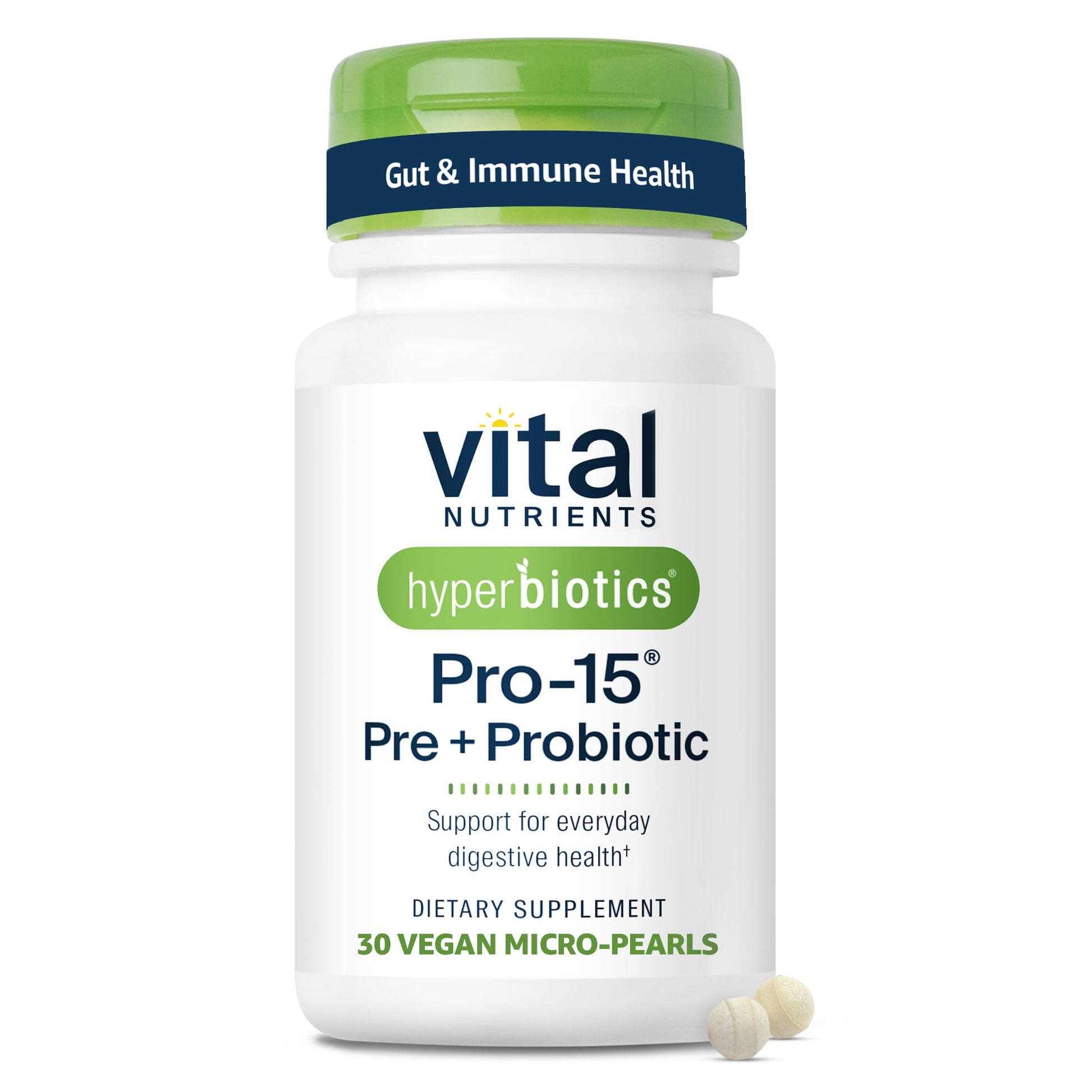 Hyperbiotics Vital Nutrients Pro-15 Prebiotics and Probiotics for Women and Men | 15 Science Backed Strains | Supports Occasional Constipation, Diarrhea, Gas & Bloating | 30 Vegan Time Release Pearls Hyperbiotics buy supplements canada