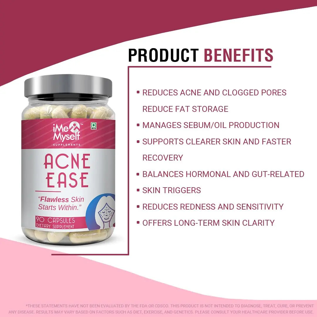 iMeMyself Clear Skin Support | 90 Capsules – with Zinc, Vitamin A, Niacinamide, Berberine, Glutathione, Neem, Probiotics, Green Tea & Herbal Extracts iMeMyself buy supplements canada