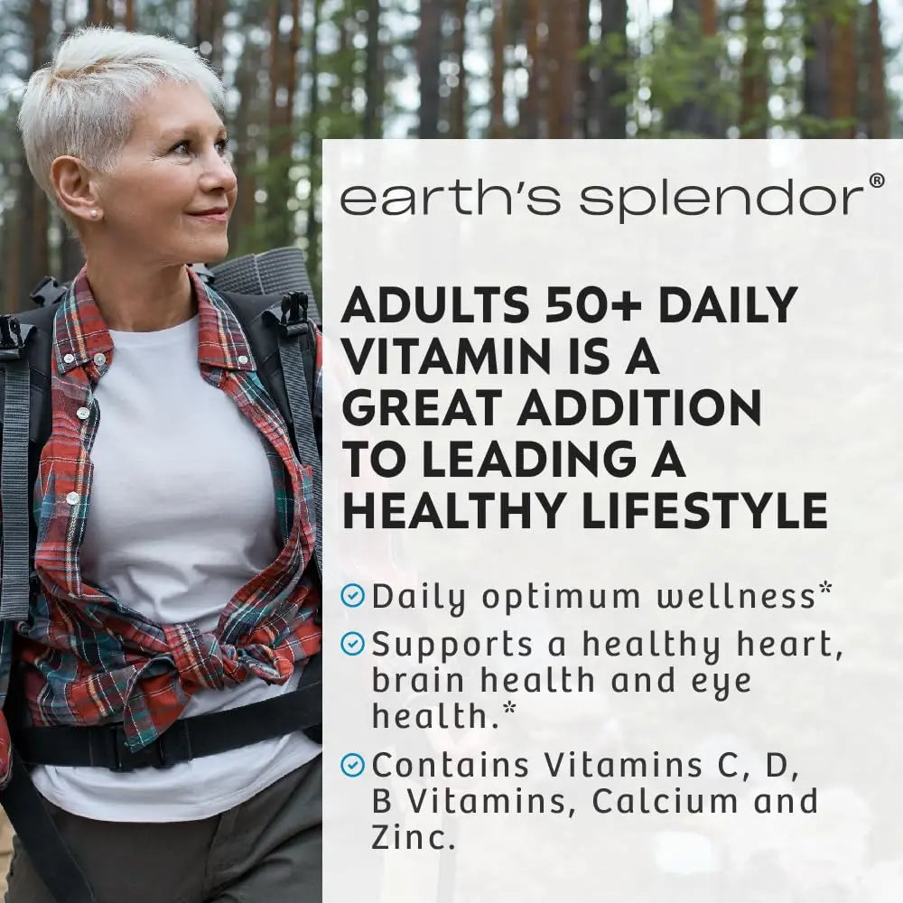 Earth's Splendor Adults 50+ Daily Vitamin- Overall Wellness Support, Daily Nutrients, 120 Day Supply Earth's Splendor buy supplements canada