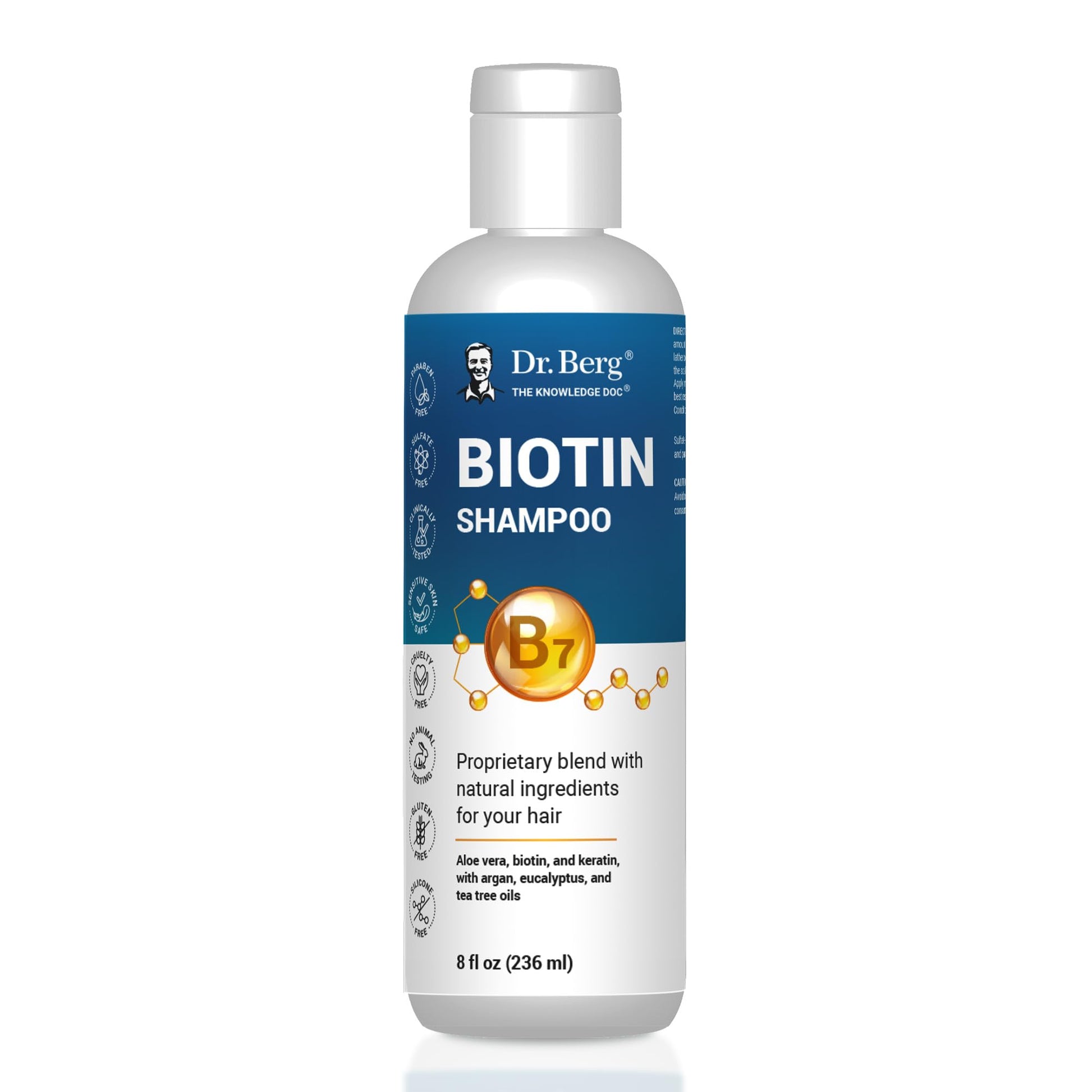 Dr. Berg Biotin Shampoo for Men & Women (Improved High-Performance Formula) - Independently Tested & Certified Paraben- Sulfate- & Silicone-Free - Infused w/Biotin, Argan Oil & Botanicals - 8 Fl oz Dr. Berg Nutritionals buy supplements canada
