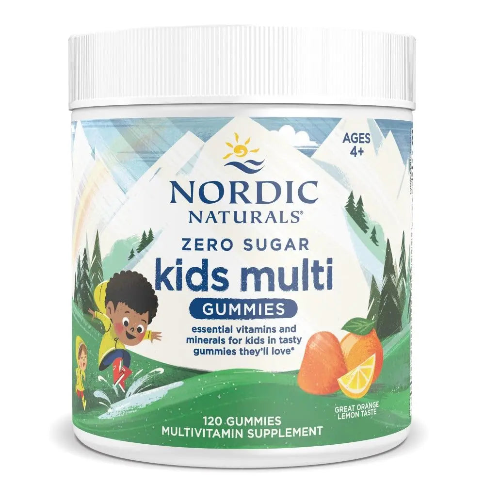 Nordic Naturals Zero Sugar Kids Multi Gummies, Orange Lemon - 120 Gummies - Great-Tasting Multivitamin for Ages 4+ Nordic Naturals buy supplements canada