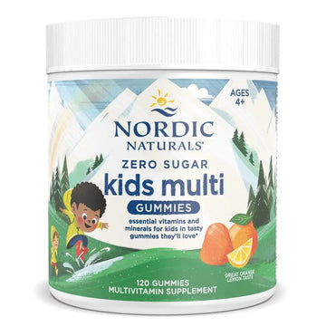 Nordic Naturals Zero Sugar Kids Multi Gummies, Orange Lemon - 120 Gummies - Great-Tasting Multivitamin for Ages 4+ Nordic Naturals buy supplements canada