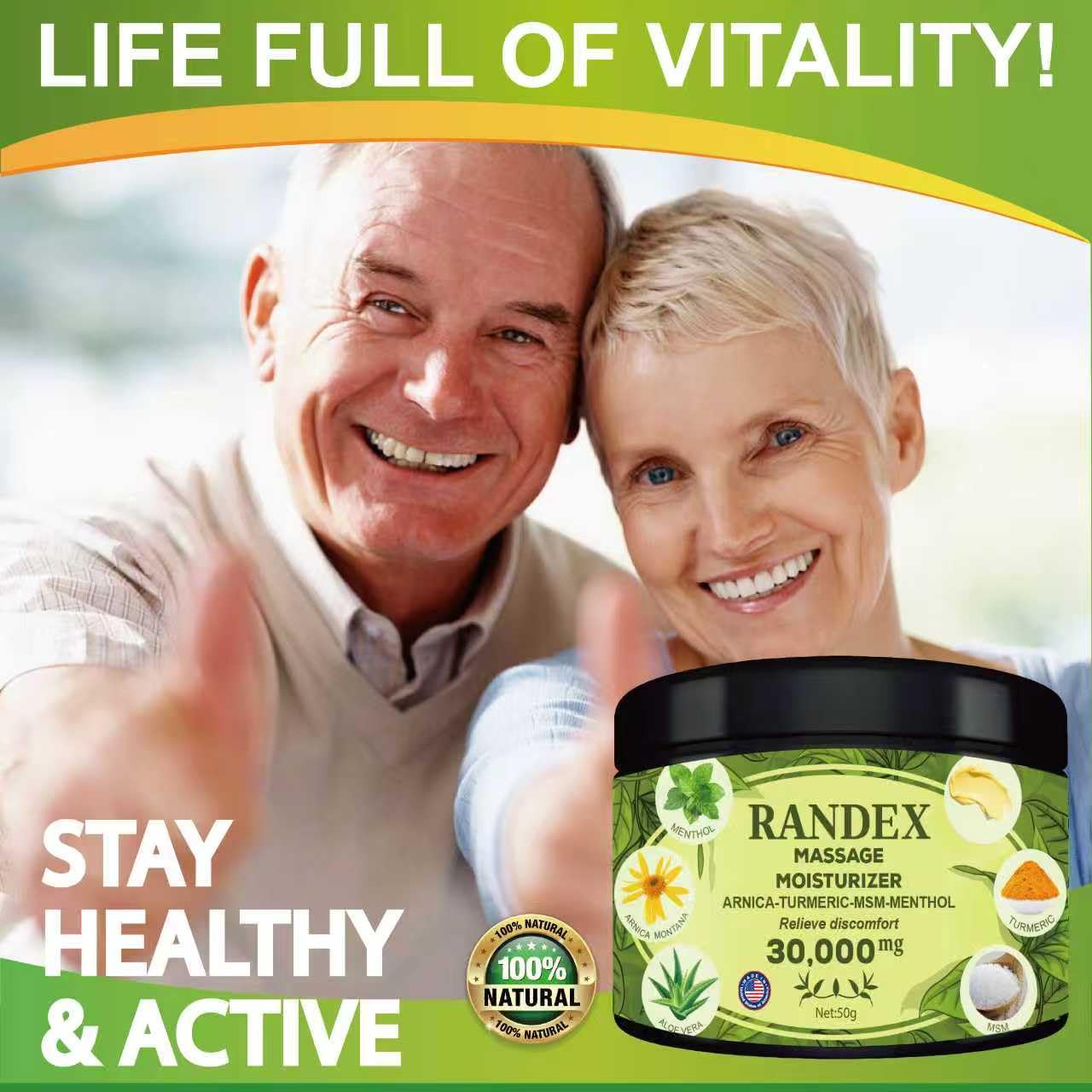 RANDEX 30000MG Organic Massage Moisturizer - Muscles,Joints,Knees, Shoulders,Body, Extra Strength- Natural RANDEX buy supplements canada