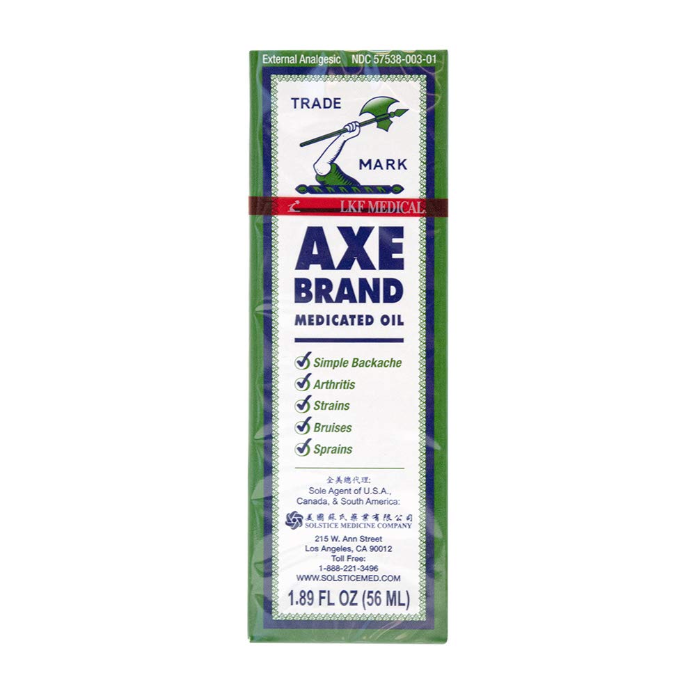 Axe Brand Medicated Oil (Muscle, Joint, and Backache Pain Relief) (1.89 fl oz) (1 Bottle) (Solstice) AXE buy supplements canada