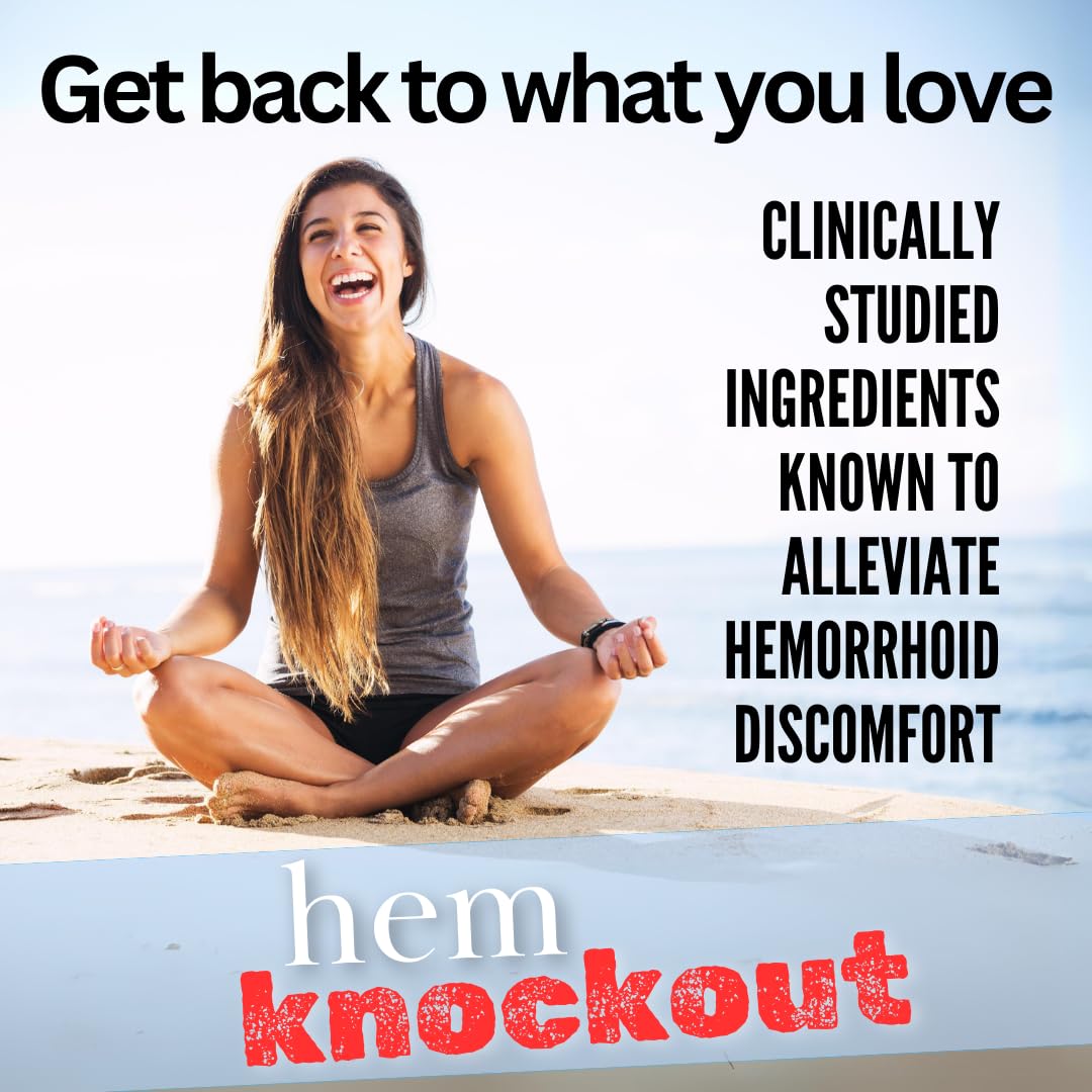 Hem Knockout Internal Hemorrhoid Relief Supplement- Fast-Acting Pills for Pain, Swelling & Bleeding - Natural Vein Strengthening Formula - 90 Day Supply - Made in USA Hem Knockout buy supplements canada