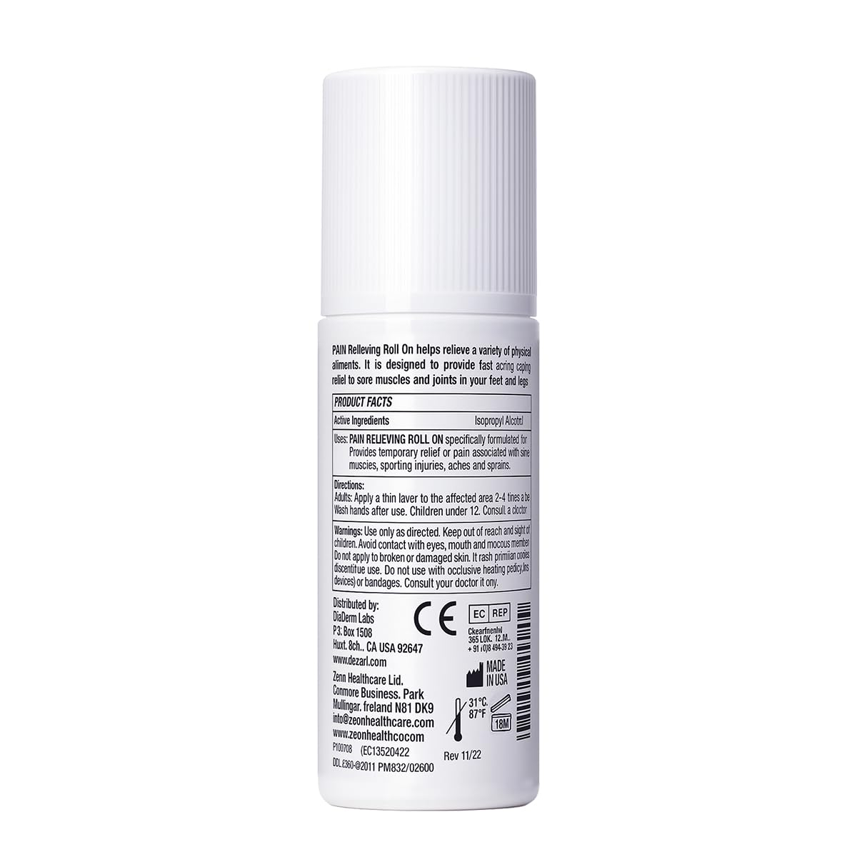 ClearZal Fast Acting Clear Pain Relieving Roll On Cooling Relief of Joint Pain, Muscle Pain, Muscle Soreness, and Swelling from Bruises or Injury - Non-Greasy - Homeopathy, 3.4oz Made in USA Clearzal buy supplements canada