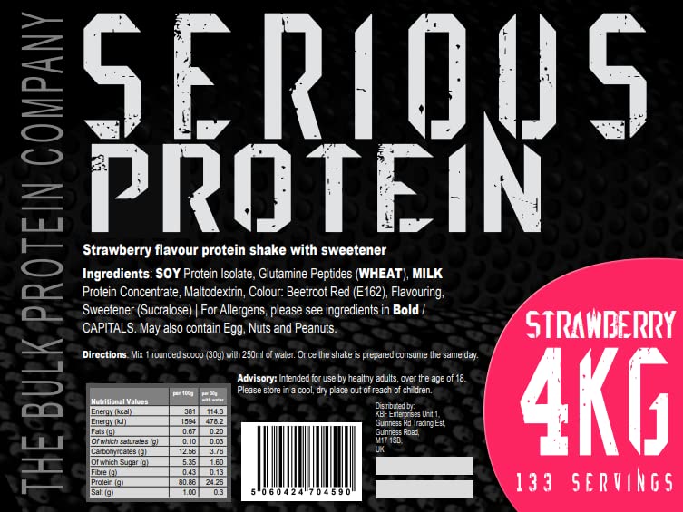 The Bulk Protein Company – SERIOUS PROTEIN – Whey Protein Powder – 4kg – Low Carb The Bulk Protein Company buy supplements canada