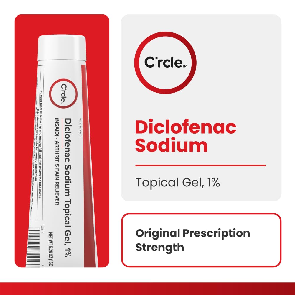 Diclofenac Sodium Gel 1% 150g Effective Arthritis Pain Reliever - Prescription Strength Anti-Inflammatory Gel - Extra Strength Arthritis Cream for Daily Use - Get Over-The-Counter Relief(1Pack) C'rcle buy supplements canada