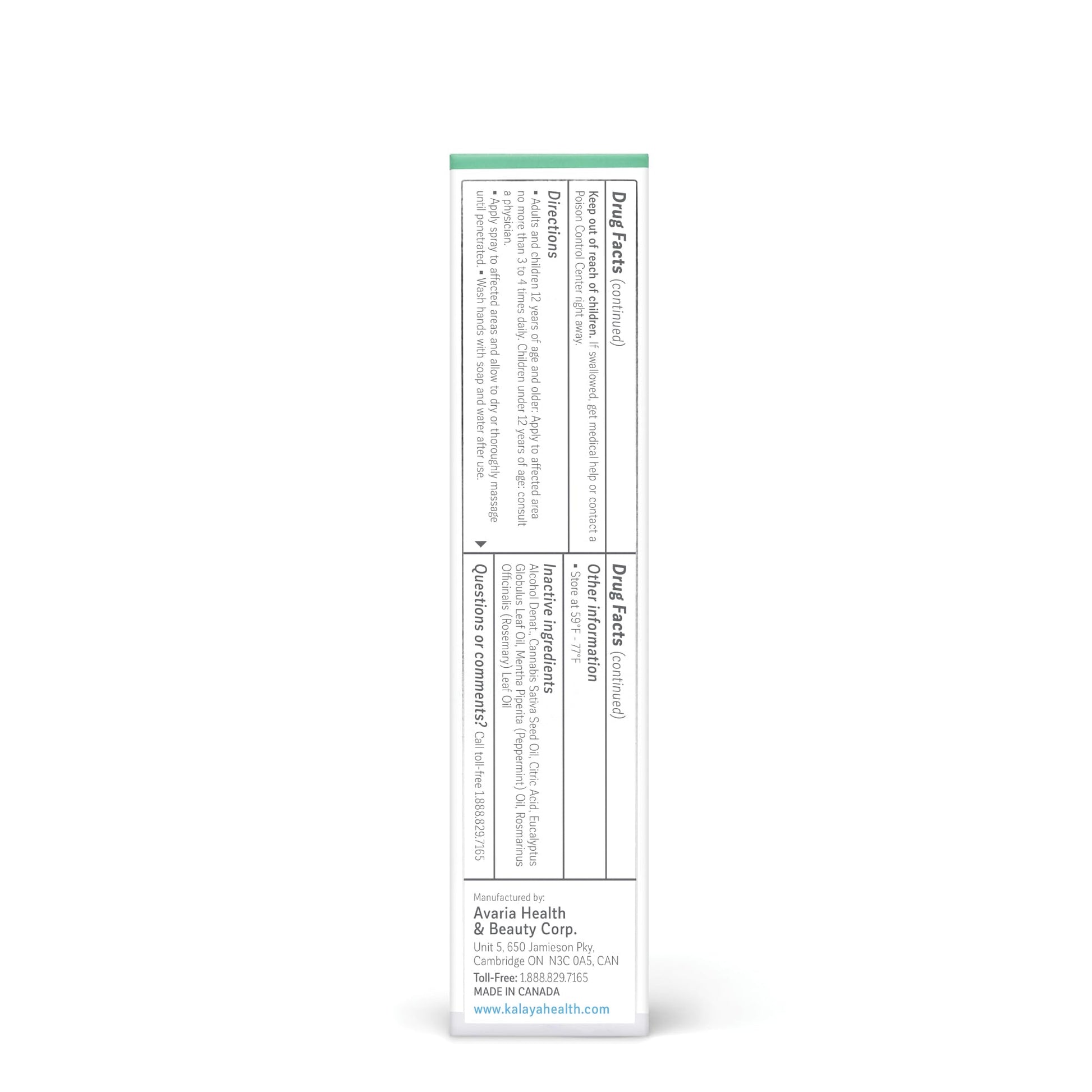 Kalaya 6X Pain Relief Arnica Cream with Massager and Active Pain Relief Spray for Joint & Muscle Pain Kalaya Naturals buy supplements canada