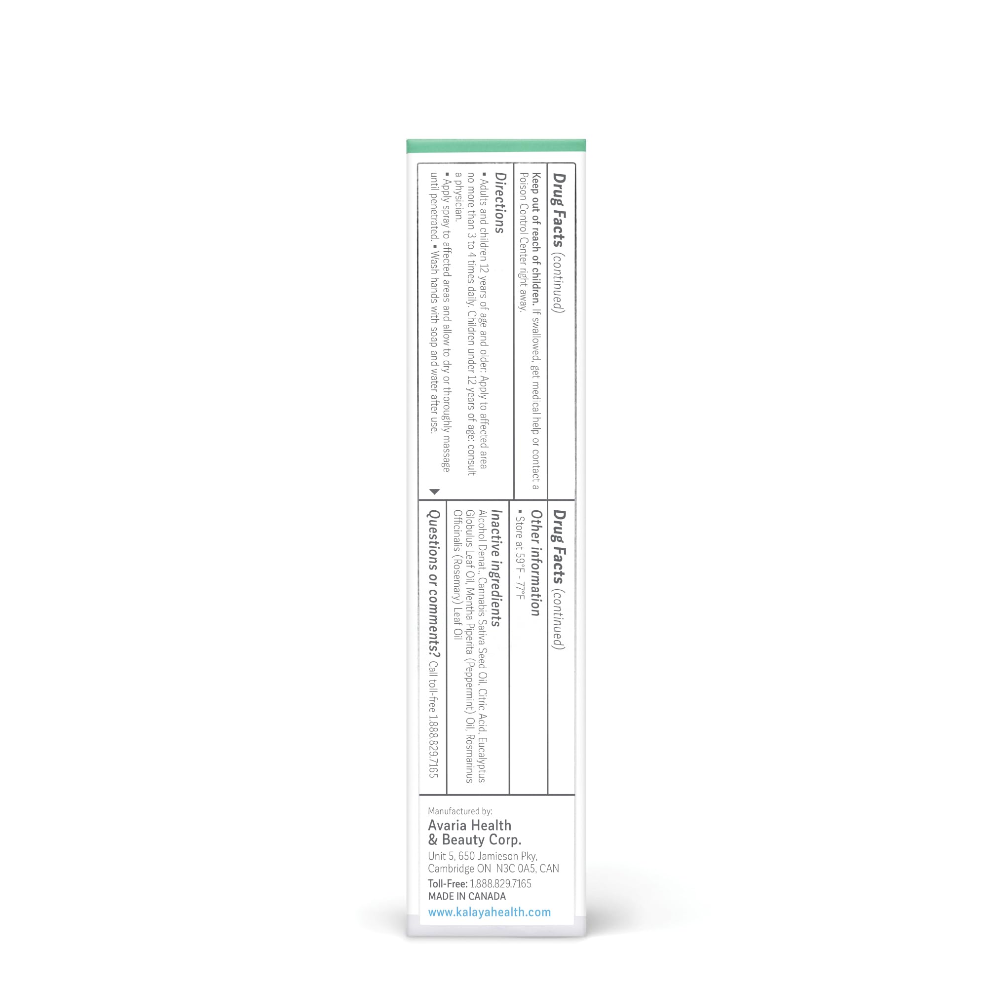 Kalaya 6X Pain Relief Arnica Cream with Massager and Active Pain Relief Spray for Joint & Muscle Pain Kalaya Naturals buy supplements canada