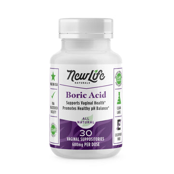 NewLife Naturals - Boric Acid Suppositories for Women pH Balance Pills - 600mg - Feminine Care NewLife Naturals buy supplements canada