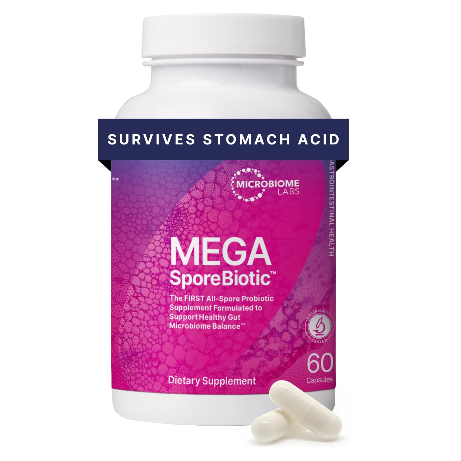 Microbiome Labs MegaSporeBiotic Probiotics for Women & Men - Spore-Based Probiotic for Gut Health & Digestive Support - Shelf-Stable, Travel-Friendly, Mens & Womens Probiotics (60 Capsules) Microbiome Labs buy supplements canada