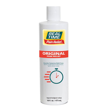 Real Time Pain Relief Cream 16oz Bottle | 17 Natural Ingredients: 1.25% Menthol, Arnica & MSM | Muscle Strain & Joint Discomfort Relief for Arthritis, Cramps, Sprains, Bruises, Hands, Back & Knee Pain Real Time Pain Relief buy supplements canada