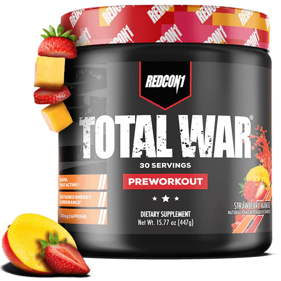 REDCON1 Total War Pre Workout Powder, Strawberry Mango - Beta Alanine + Citrulline REDCON1 buy supplements canada
