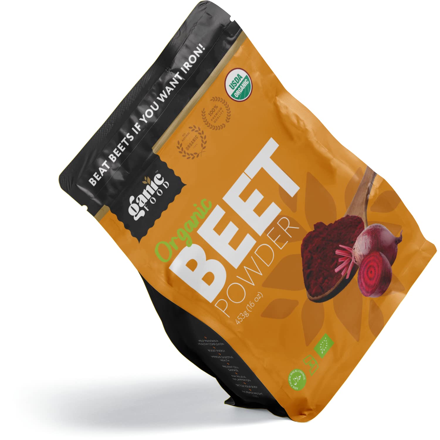 Ganic Food Organic Beetroot Powder, 16 Ounces Ganic Food buy supplements canada