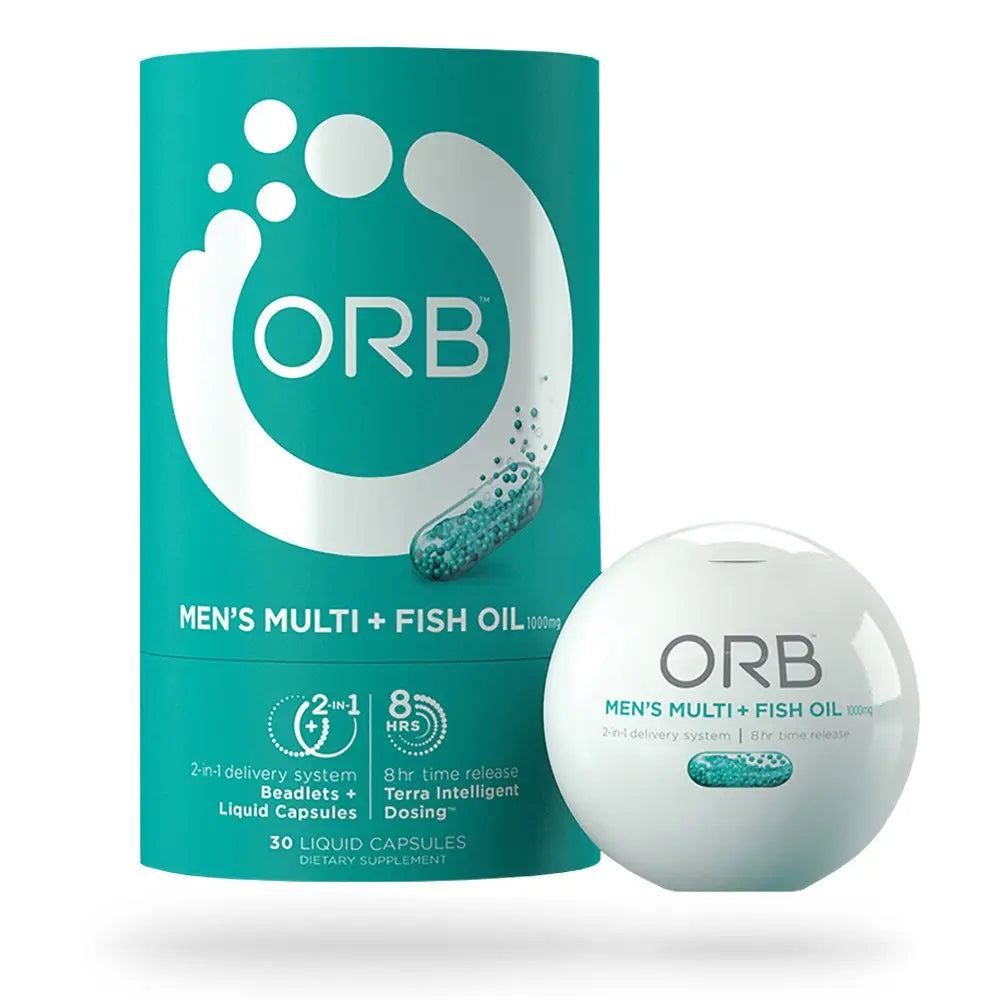 ORB Men’S MULTIVITAMIN + Fish Oil – A Complete Multi + Fish Oil |Heart Health Support, Antioxidant Support, Supports a Positive Mood Orb Wellness buy supplements canada