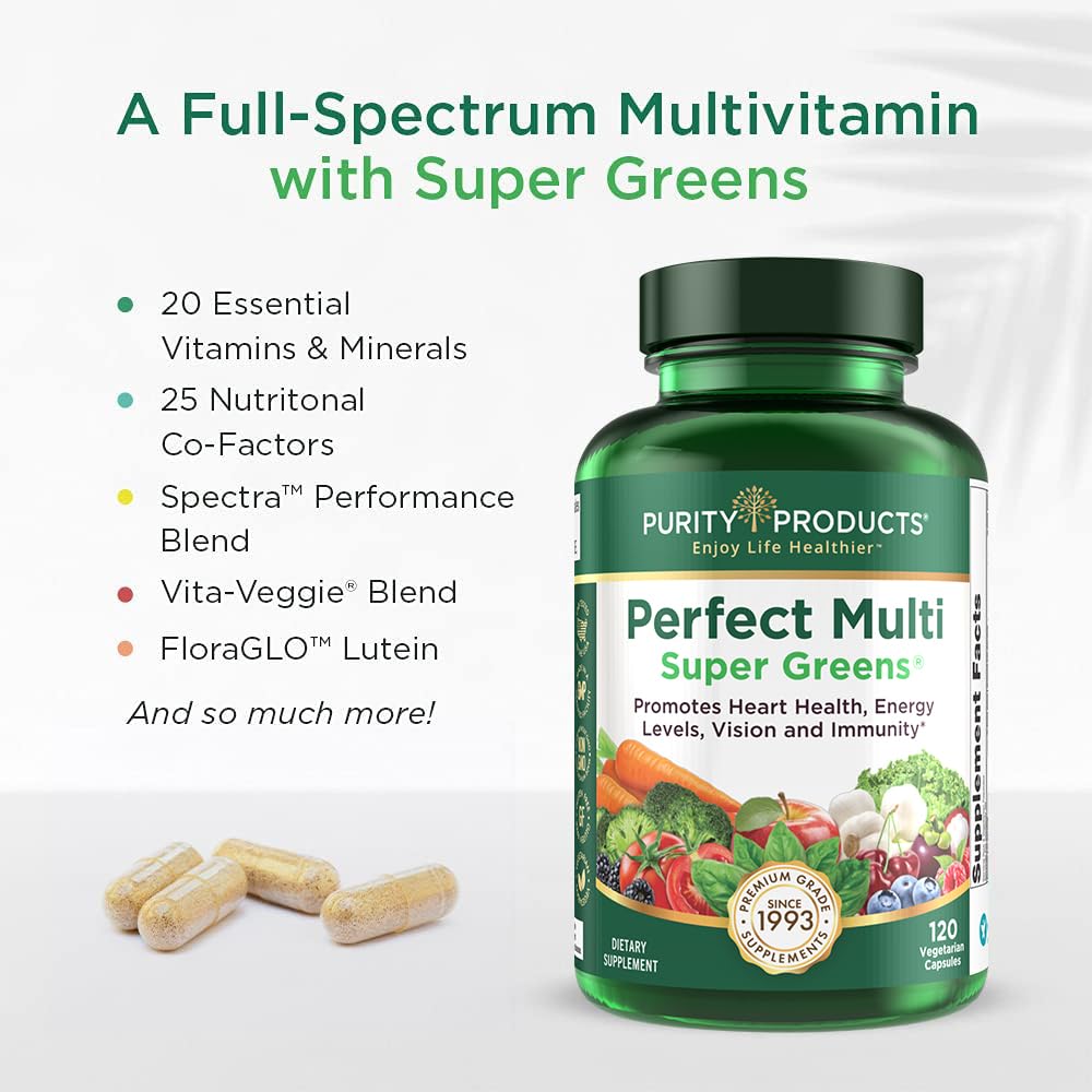 Purity Products Perfect Multi Super Greens Dietary Supplement Health Nutrition, 120 count Purity Products buy supplements canada