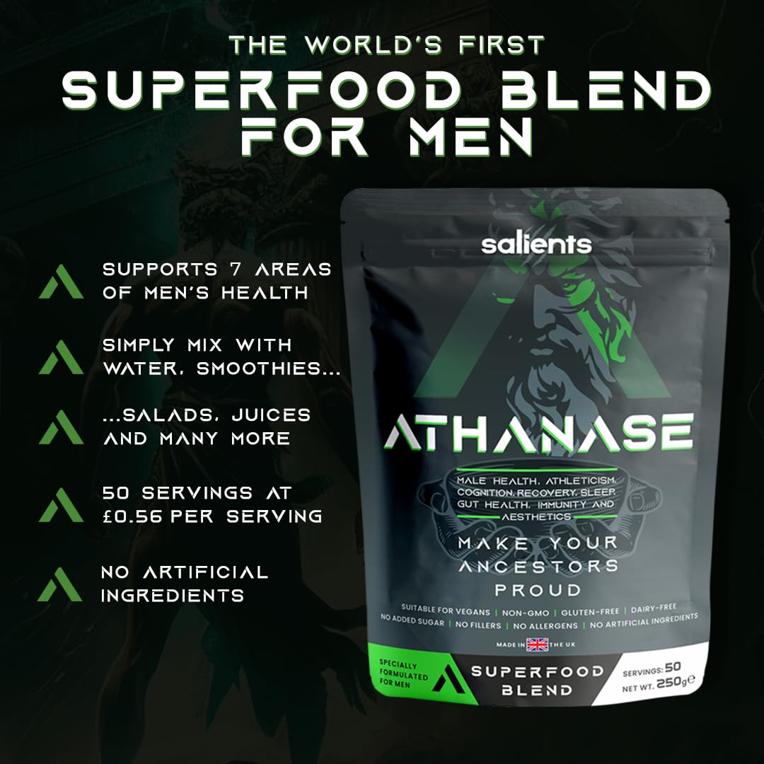 SALIENTS® ATHANASE® | Men's Super Greens Powder | Superfood Powder Blend Salients buy supplements canada