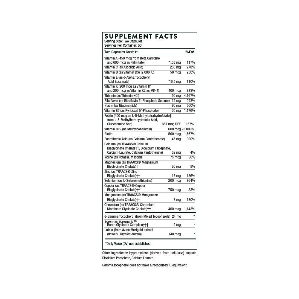 THORNE Basic Nutrients 2/Day - Comprehensive Daily Multivitamin with Optimal Bioavailab THORNE buy supplements canada