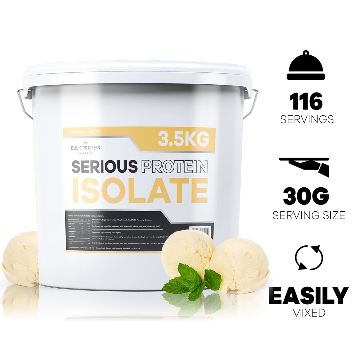 The Bulk Protein Company, Serious Protein Isolate – 3.5kg – Whey Protein Iso The Bulk Protein Company buy supplements canada
