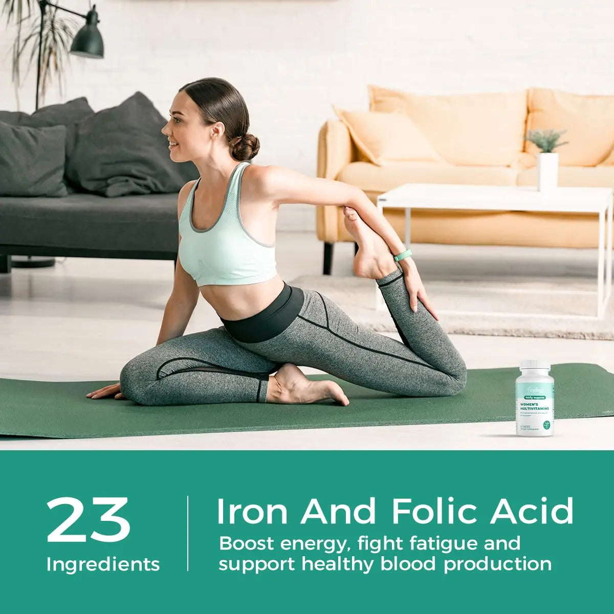 finelogy Womens Multivitamin - Essential Nutrients with Iron, Vitamins A, C, D3, K, B6 and B12 Supplements for Women’s Health, Energy Hair Skin & Nails finelogy buy supplements canada