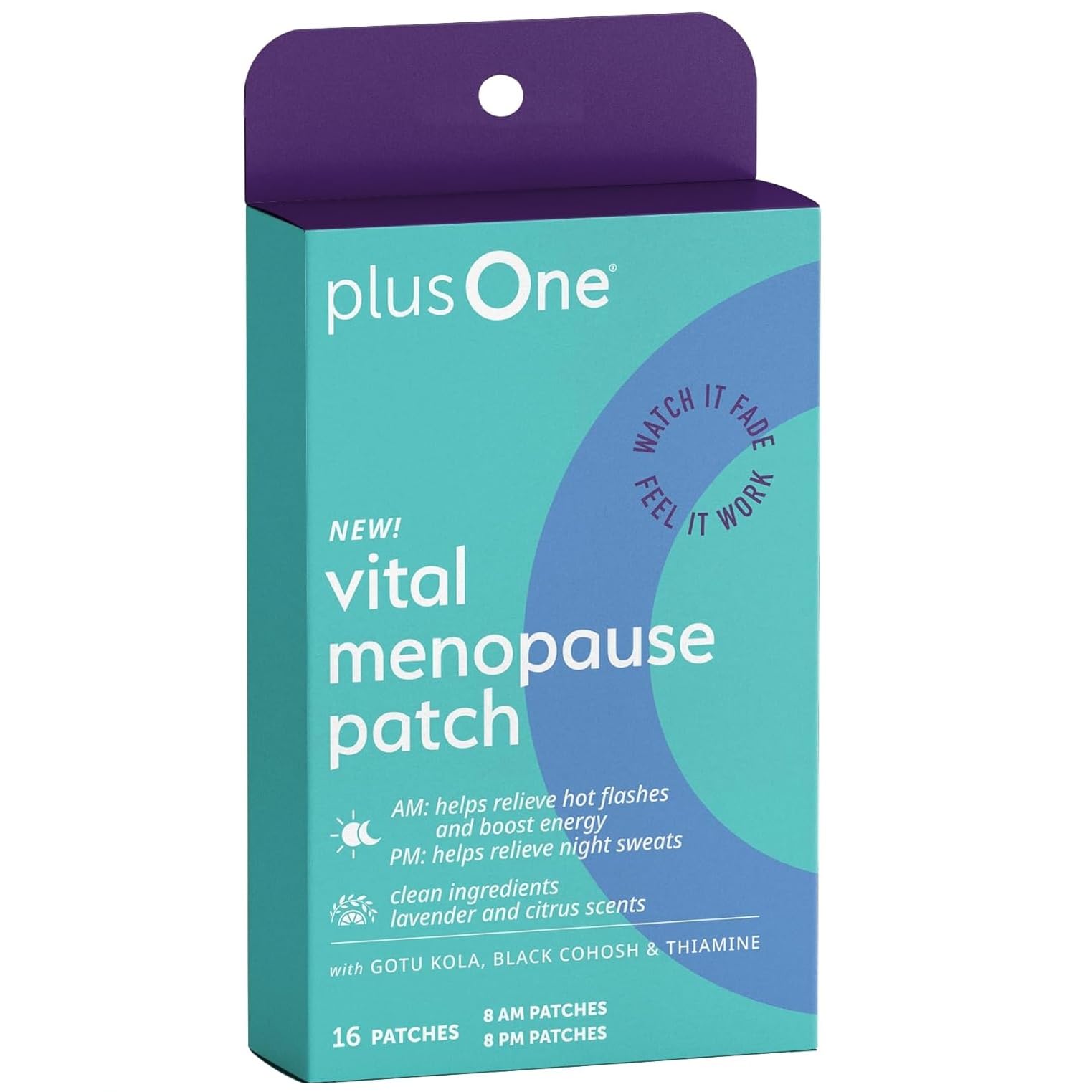plusOne Vital Menopause Patches AM & PM – Hot Flash & Night Sweat Support – Promotes Energy & Sleep – Herbal Arjuna Daily Patches – 16ct plusOne buy supplements canada