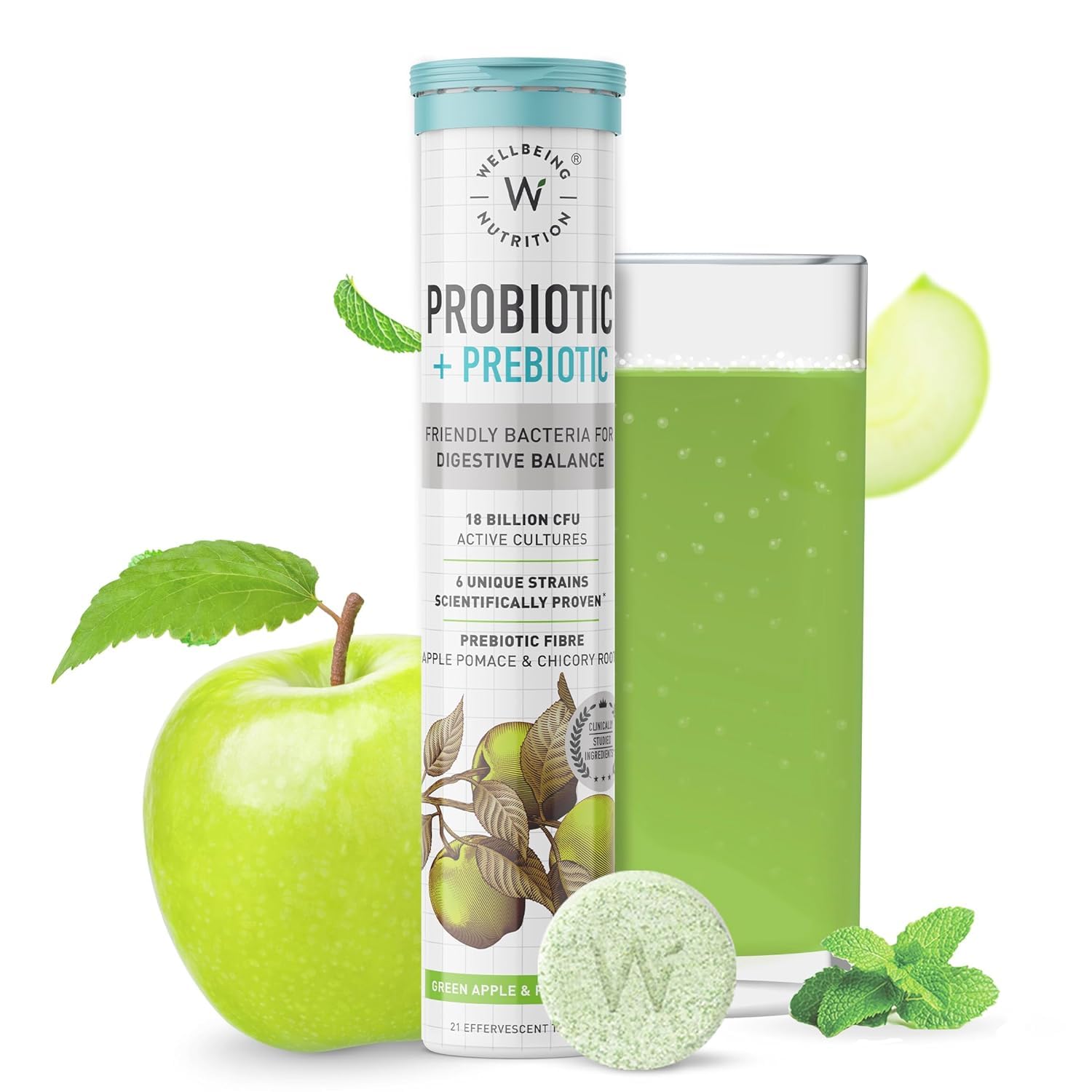 Wellbeing Nutrition Daily Probiotics + Prebiotics | Improve Metabolism, Acidity Relief, Digestion & Gut Health | 18 Billion CFU Organic Probiotics Supplement WELLBEING NUTRITION buy supplements canada