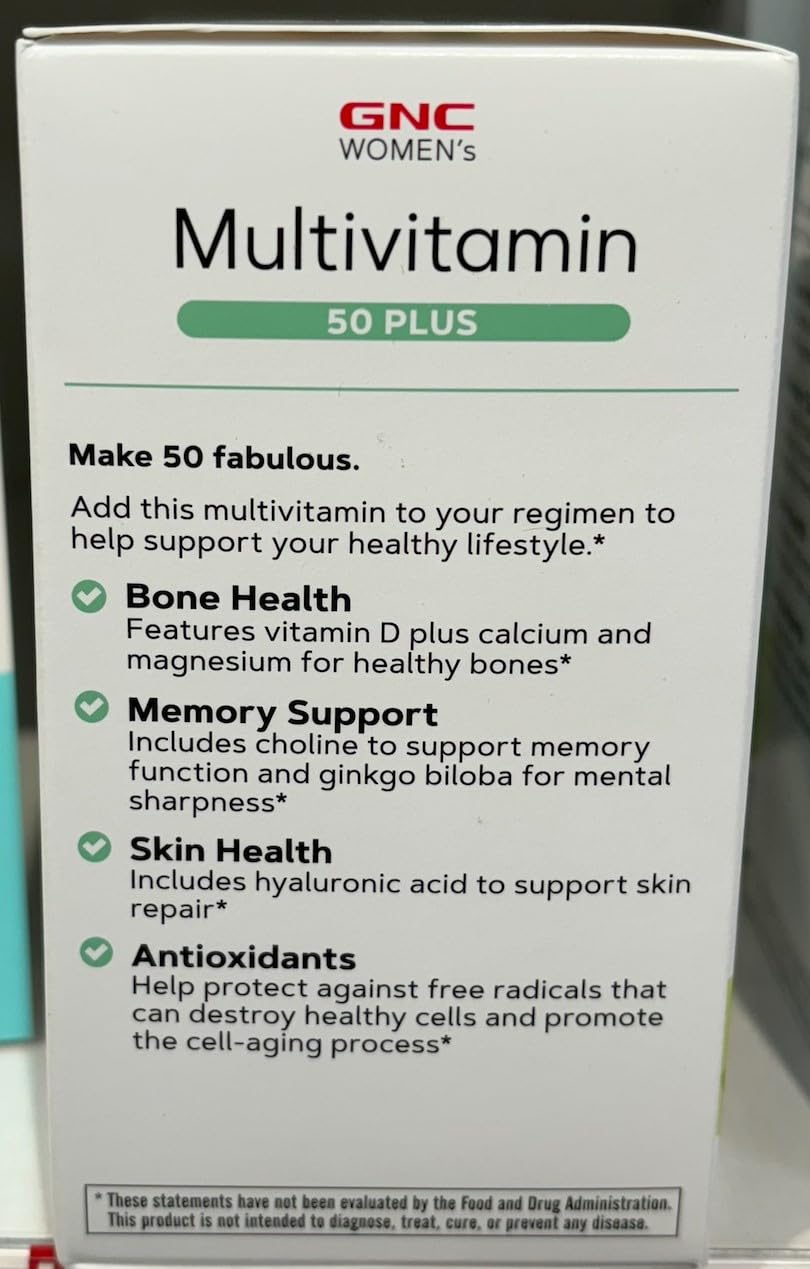 GNC Women's Multivitamin 50 Plus |Supports Bone, Eye, Memory, Brain and Skin Health GNC buy supplements canada