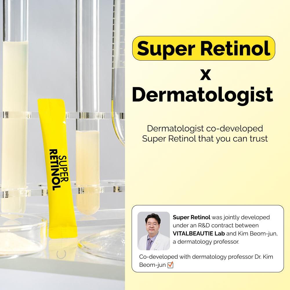 VITALBEAUTIE Super Retinol - Ingestible Liposomal Retinol & Vitamin C 1000mg Powder - Vegan K-Beauty Skin Supplement for Radiant Glass Skin & Tone, Dark Spot Care, 30 Packets VITALBEAUTIE buy supplements canada