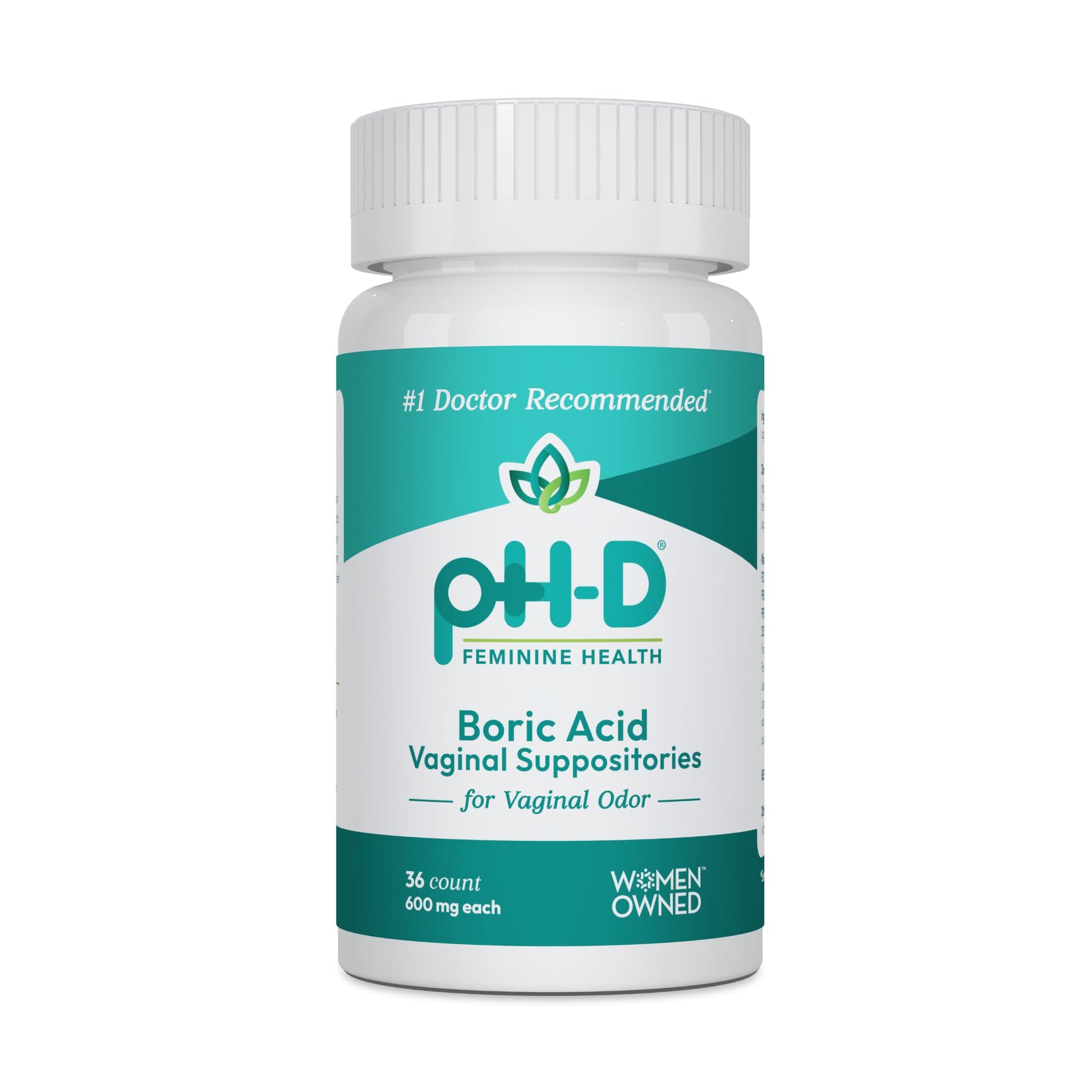 pH-D Feminine Health Support - 600 mg Boric Acid Suppositories - Woman Owned - for Vaginal Odor Use - 36 Count pH-D Feminine Health Support buy supplements canada