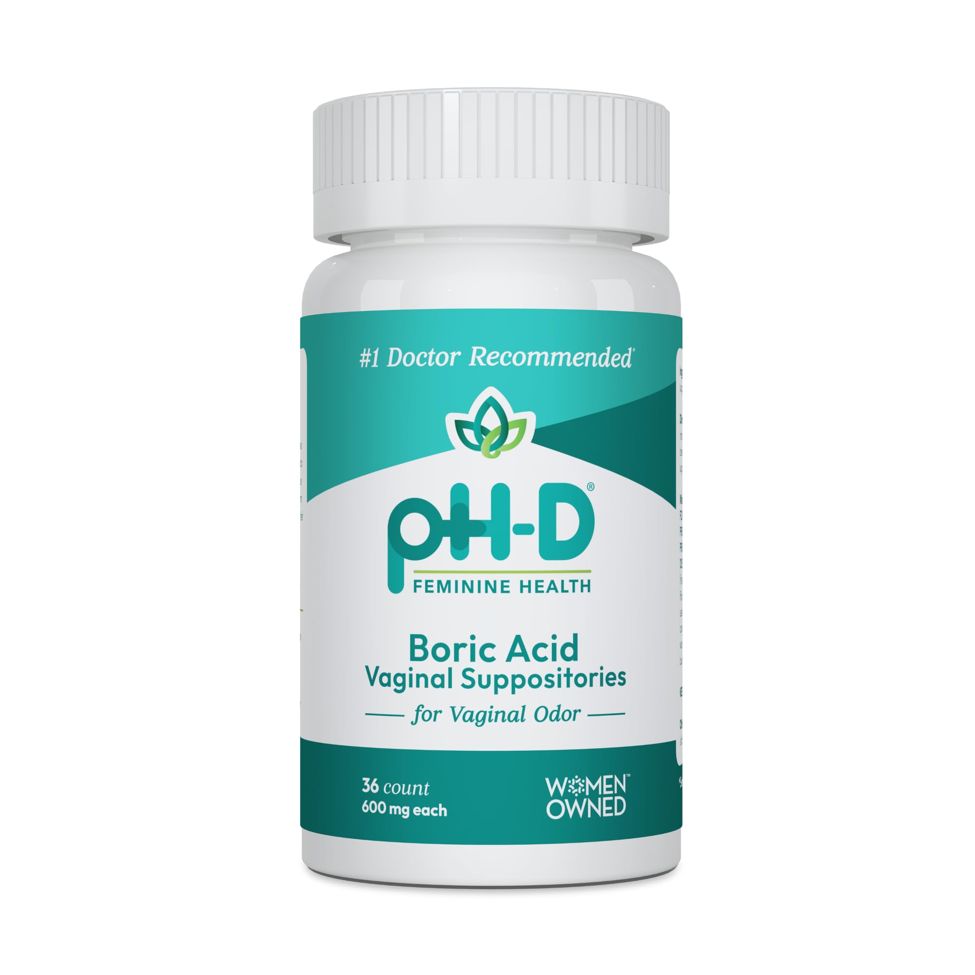 pH-D Feminine Health Support - 600 mg Boric Acid Suppositories - Woman Owned - for Vaginal Odor Use - 36 Count pH-D Feminine Health Support buy supplements canada