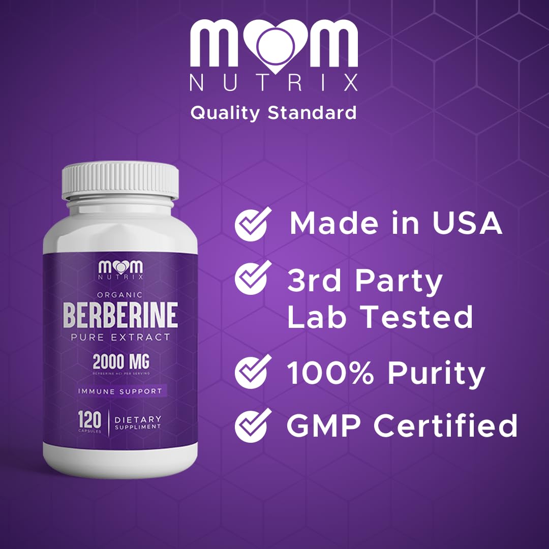 THE MONK Organic Berberine Extract 2000mg - Vegan, Non-GMO - Immune Support - Berberine HCL Supplement for Women & Men - 120 Capsules THE MONK buy supplements canada
