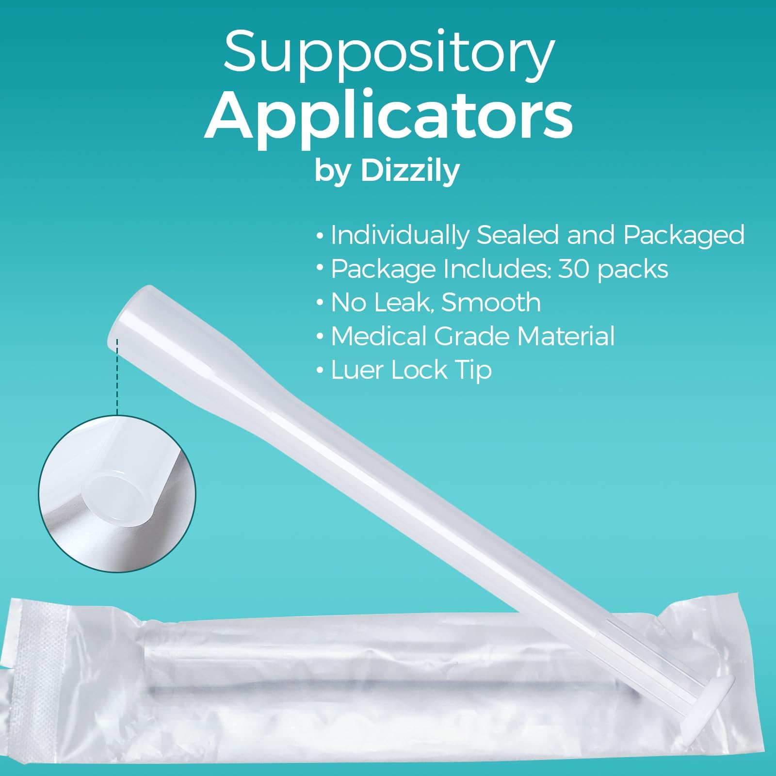 Dizzily 30 Pack Disposable Vaginal Suppository Applicators for Women, Individually Wrapped, Hygienic - Fits Most Boric Acid Suppositories, Pills, Tablet, Cap-sules and Feminine Care Applicator Dizzily buy supplements canada